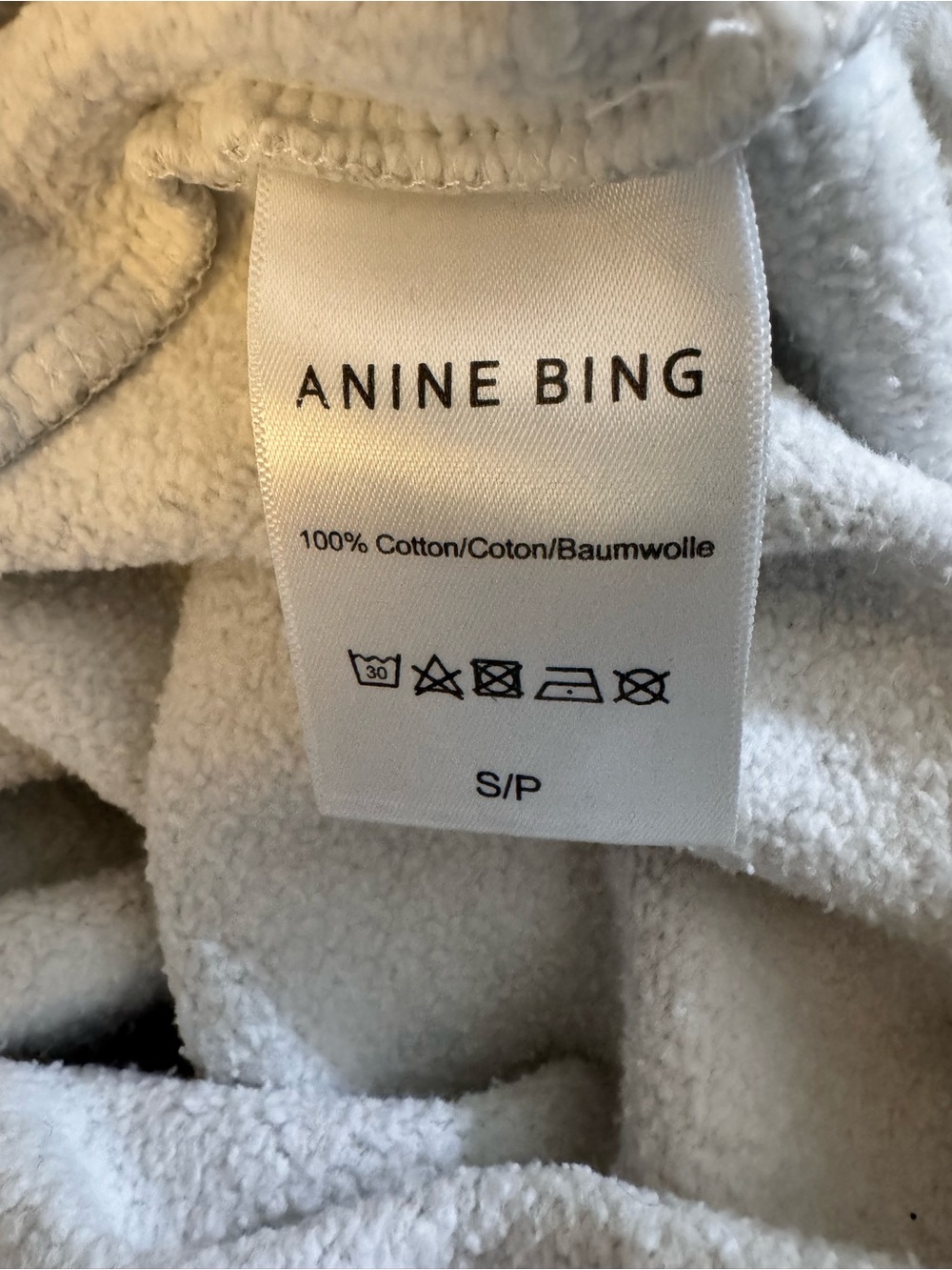 Anine Bing Light Gray Graphic Crewneck Sweatshirt small in excellent condition - Picture 5 of 6